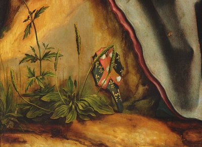 Visit of Saint Anthony to Saint Paul the Hermit (detail of the crest of Guido Gersi from the Isenheim Altarpiece) by Matthias Grünewald
